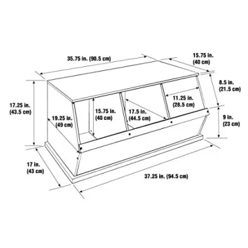 Badger Basket Three-Cubby Storage Unit – Versatile Organizer for Kids' Toys, Books, and Clothes – Durable and Stylish Design
