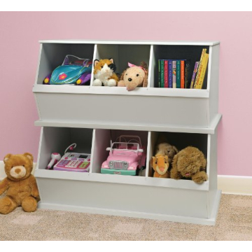 Badger Basket Three-Cubby Storage Unit – Versatile Organizer for Kids' Toys, Books, and Clothes – Durable and Stylish Design