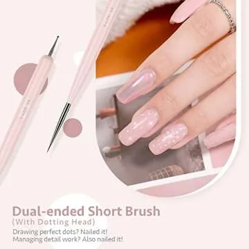 GAOY 8 Pcs Nail Brushes for Nail Art, Nail Design Tools for Nail Detail Painting, French Liner and Dotting Pens for Nail DIY