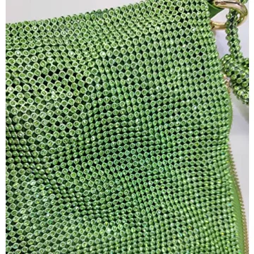 Luxury Rhinestone Hobo Bag for Women - Sparkly Evening Purse