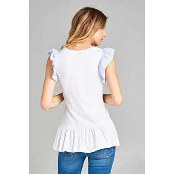 IntoYou Stylish Ruffle Sleeve Tie Front Tunic Top