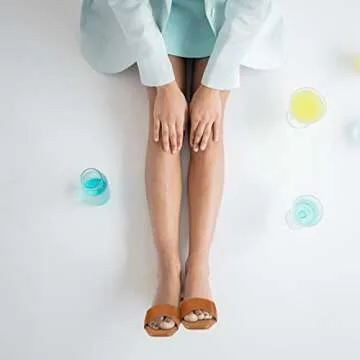 PIZZ ANNU Women's Square Open Toe Heels Sandals Low Block Chunky Heeled Sandal Slip on Mules Comfortable Casual Dress Pumps Shoes, Toffee 9