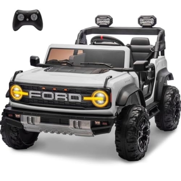 ENYOPRO 24V 2 Seater Ride On Toys for Big Kids, Licensed Ford Bronco Raptor Electric Car w/Remote, 2...