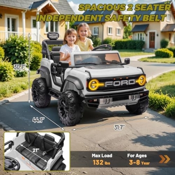 ENYOPRO 24V 2 Seater Kids Electric Car with Remote