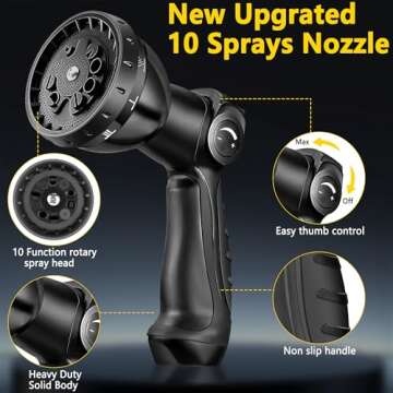 75 FT Expandable Garden Hose - Kink-Free & Durable Design