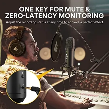 MAONO USB Microphone 192kHz with Zero Latency Monitoring