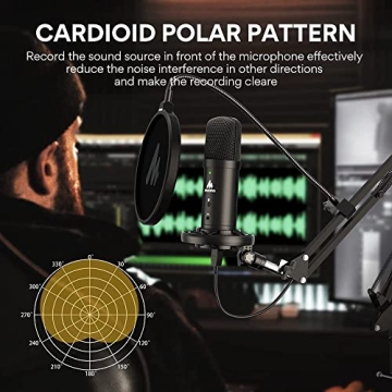 MAONO USB Microphone 192kHz with Zero Latency Monitoring