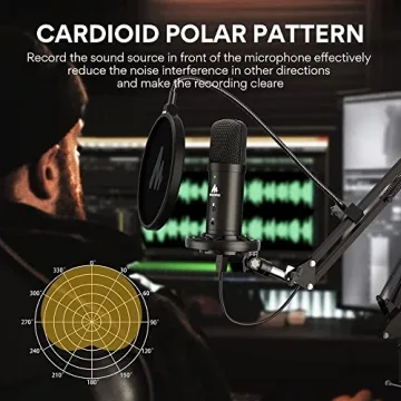 MAONO USB Microphone 192kHz with Zero Latency Monitoring