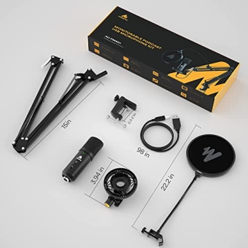 MAONO USB Microphone 192kHz with Zero Latency Monitoring