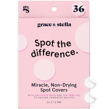 grace & stella Award Winning Pimple Patches For Face (Round, 36 Count) - Hydrocolloid Acne Patches f...