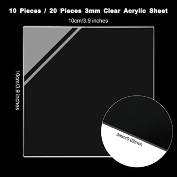4 x 4 Inch Clear Acrylic Sheets - Perfect for Crafts