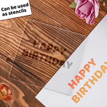 4 x 4 Inch Clear Acrylic Sheets - Perfect for Crafts