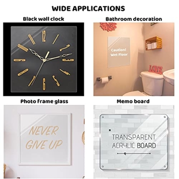 4 x 4 Inch Clear Acrylic Sheets - Perfect for Crafts