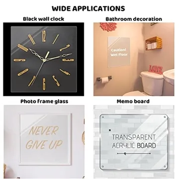 4 x 4 Inch Clear Acrylic Sheets - Perfect for Crafts