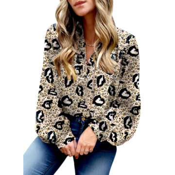 Dokotoo Womens Oversized Cute Tops for Women 2024 Trendy Casual Summer Spring Lantern Long Sleeve Sh...