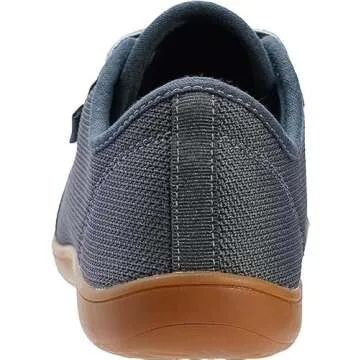 WHITIN Men's Extra Wide Width Fashion Barefoot Sneakers Zero Drop Sole W81 Size 11W Minimus Lifting Minimalist Tennis Shoes Walking Grey Gum 44