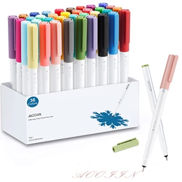 AOOIIN 36 Pack Fine Point Pens for Cricut Maker 3