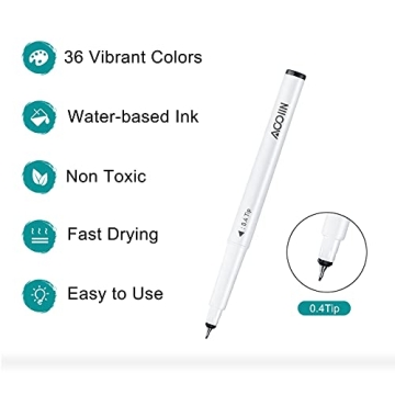 AOOIIN 36 Pack Fine Point Pens for Cricut Maker 3