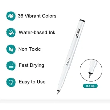 AOOIIN 36 Pack Fine Point Pens for Cricut Maker 3