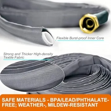 GUKOK 50ft Upgraded Non-Expanding Garden Hose