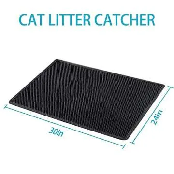 kaxionage Cat Litter Mat, Litter Box Mat,Honeycomb Double Layer Trapping Litter Mat Design,Waterproof Urine Proof Kitty Litter Mat,Easy Clean Scatter Control