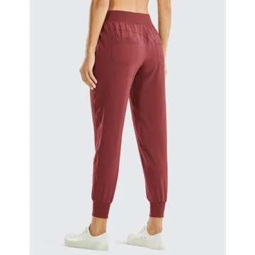 CRZ YOGA Women's Lightweight Workout Joggers - Ideal for Travel & Hiking