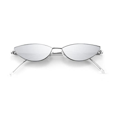 FEISEDY Retro Small Petals Shape Sunglasses with UV Protection and Stylish Arc Temple Design