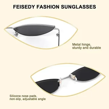 FEISEDY Retro Sunglasses with Stylish UV Protection