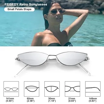 FEISEDY Retro Sunglasses with Stylish UV Protection