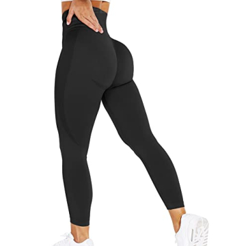 YEOREO High Waist Smile Contour Yoga Pants Black
