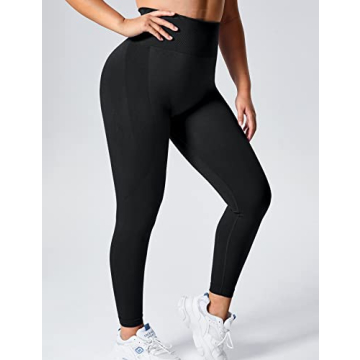 YEOREO High Waist Smile Contour Yoga Pants Black
