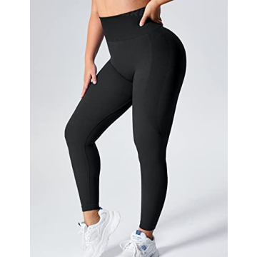 YEOREO High Waist Smile Contour Yoga Pants Black