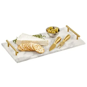 Stylish Marble Serving Tray for Entertaining