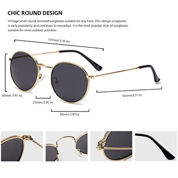 Stylish HTMS Round Sunglasses with Polarized Lenses