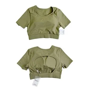 Danysu Open Back Crop Top for Women - Stylish Gym Wear