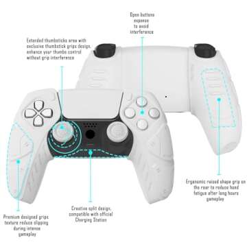 PlayVital Mecha PS5 Silicone Case Grips - Ergonomic & Stylish