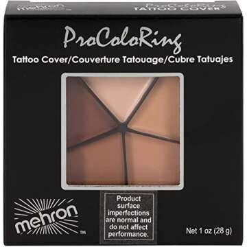 Mehron Makeup Tattoo Cover ProColoRing | 5 Color Wheel Pro Color Ring| Made in the USA | Tattoo Cove...