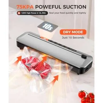 LKKNC Vacuum Sealer for Food with Powerful Suction