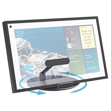 Letlar Tilt and Swivel Stand for Echo Show 15 - Black