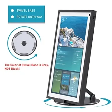 Letlar Tilt and Swivel Stand for Echo Show 15 - Black