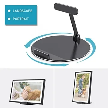 Letlar Tilt and Swivel Stand for Echo Show 15 - Black