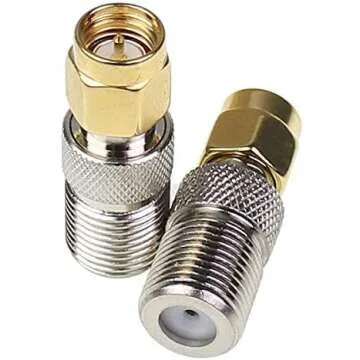DHT Electronics 2pcs RF Coax SMA Male to F Female Adapters