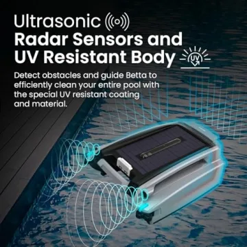 Solar Powered Robotic Pool Skimmer with 30-Hour Battery