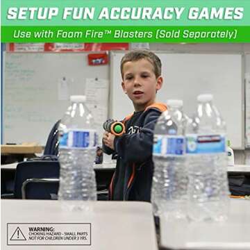 GoSports Official Foam Fire Blasters - 2 Pack Toy Blasters & Replacement Bullet Balls – Fun for Accuracy Games and GoSports Foam Fire Shooting Games