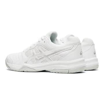 ASICS Women's Gel-Dedicate 6 Tennis Shoes, 8, White/Silver