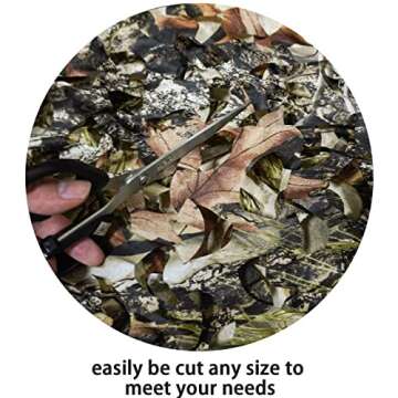 HYOUT Camouflage Netting, Camo Net Woodland Blinds Great for Military Sunshade Camping Shooting Hunting Party Decoration 1.5x4M/5x13.12ft