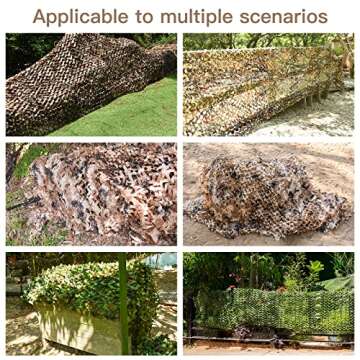 HYOUT Camouflage Netting, Camo Net Woodland Blinds Great for Military Sunshade Camping Shooting Hunting Party Decoration 1.5x4M/5x13.12ft