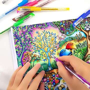 sunacme Fruity Scented Gel Ink Pens, 12 Assorted Colorful Gel Pens for Drawing, Writing, Coloring at School & Home