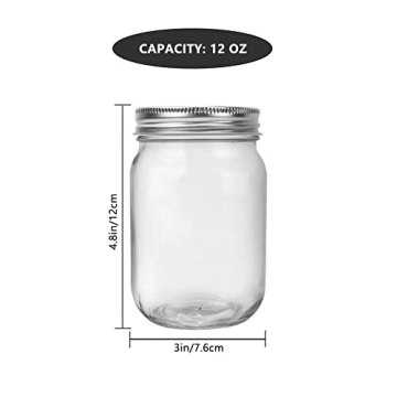 Haneye 20 Pack Glass Mason Jars with Lids for Storage