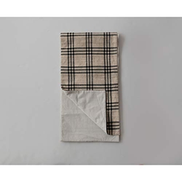 Creative Co-Op Black Plaid Woven Table Runner - Stylish and Durable